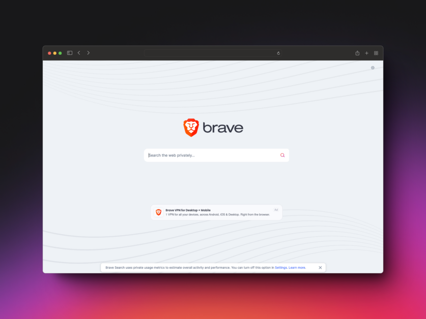 privacy search engine - brave search